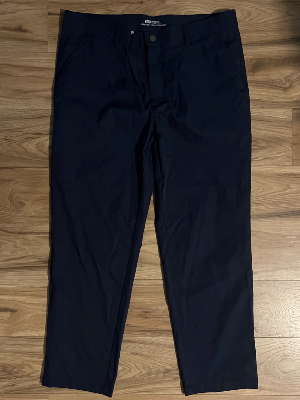 32 Cool Men's Navy Straight-Leg Performance Golf Pants